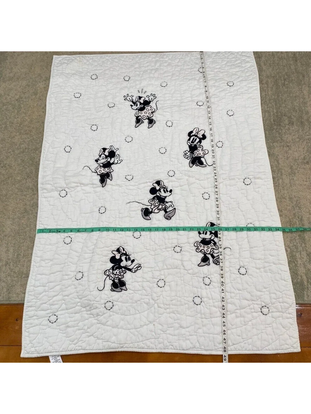 Pottery Barn Kids Disney Mickey Mouse Baby Quilt Multi Toddler 46